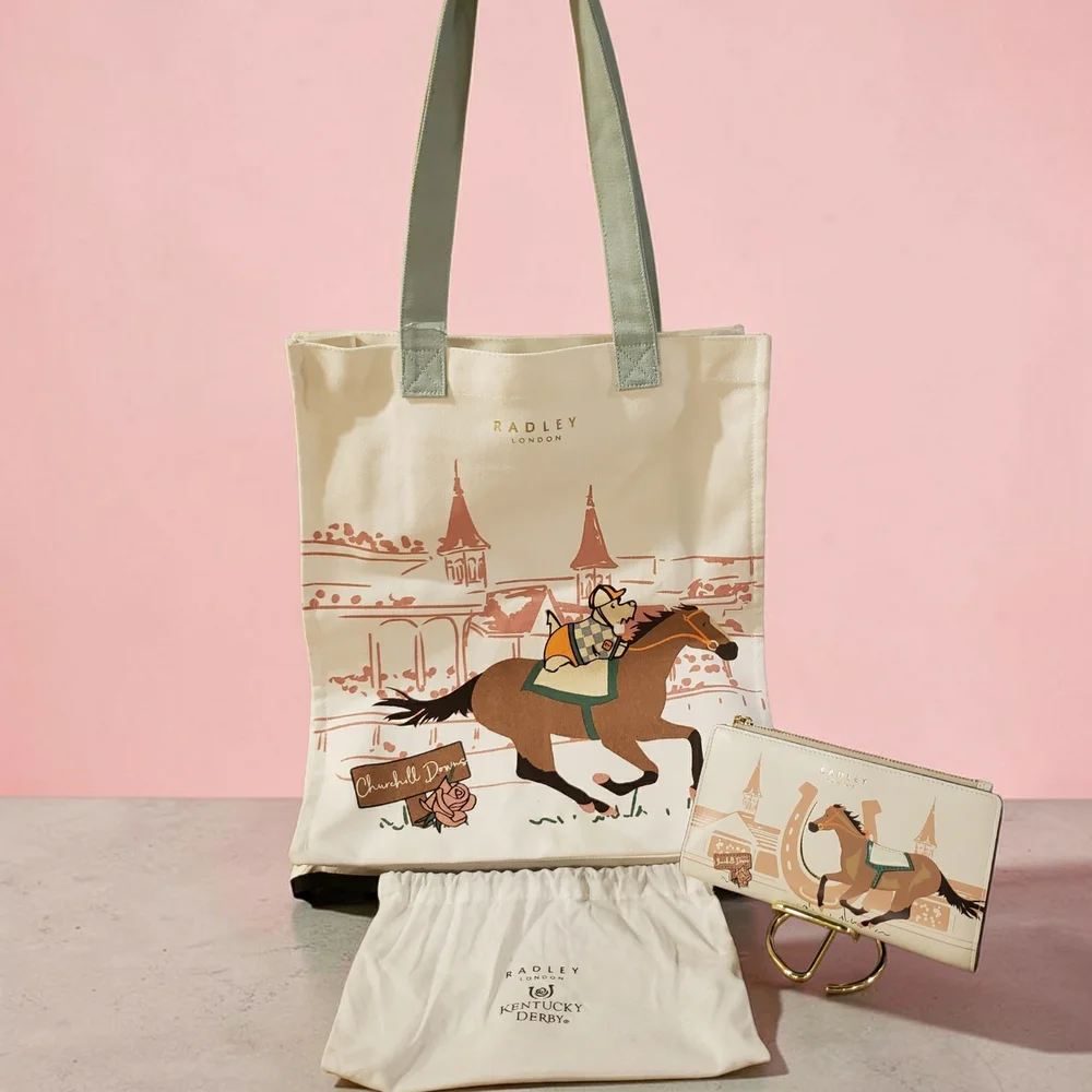 NWT! SET! Radley London Churchill Downs Kentucky Derby Tote w/ Wallet & Dusty